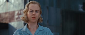 Movie still from “Australia” (2008), directed by Baz Luhrmann – A person with short hair; Close Up shot, Low angle