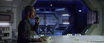 Movie still from “Prometheus” (2012), directed by Ridley Scott – Medium shot, Over the shoulder angle