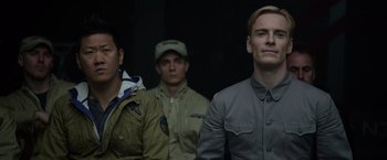 Movie still from “Prometheus” (2012), directed by Ridley Scott – Medium shot, Low angle
