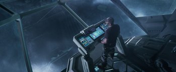 Movie still from “Prometheus” (2012), directed by Ridley Scott – Medium shot, High angle