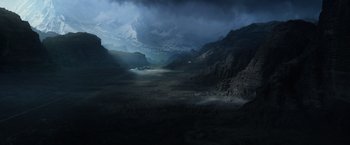 Movie still from “Prometheus” (2012), directed by Ridley Scott – Extreme Wide shot, High angle