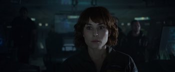 Movie still from “Prometheus” (2012), directed by Ridley Scott – Close Up shot, Over the shoulder angle