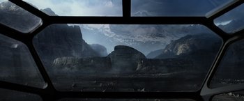 Movie still from “Prometheus” (2012), directed by Ridley Scott – Extreme Wide shot, High angle