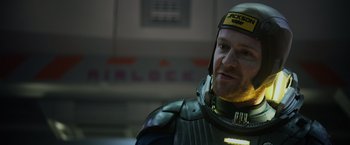 Movie still from “Prometheus” (2012), directed by Ridley Scott – Close Up shot, Over the shoulder angle