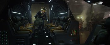 Movie still from “Prometheus” (2012), directed by Ridley Scott – Wide shot, High angle