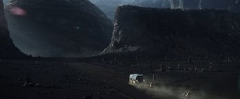 Movie still from “Prometheus” (2012), directed by Ridley Scott – Extreme Wide shot, High angle
