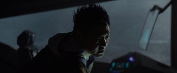 Movie still from “Prometheus” (2012), directed by Ridley Scott – Close Up shot, Low angle