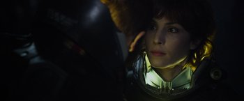 Movie still from “Prometheus” (2012), directed by Ridley Scott – Close Up shot, Over the shoulder angle