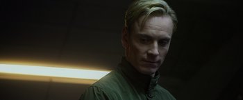 Movie still from “Prometheus” (2012), directed by Ridley Scott – Close Up shot, Over the shoulder angle