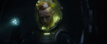 Movie still from “Prometheus” (2012), directed by Ridley Scott – Close Up shot, Over the shoulder angle