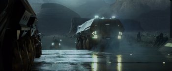 Movie still from “Prometheus” (2012), directed by Ridley Scott – Extreme Wide shot, Low angle