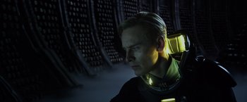 Movie still from “Prometheus” (2012), directed by Ridley Scott – Close Up shot, Low angle