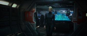 Movie still from “Prometheus” (2012), directed by Ridley Scott – Medium shot, Over the shoulder angle