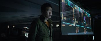 Movie still from “Prometheus” (2012), directed by Ridley Scott – Medium shot, Low angle