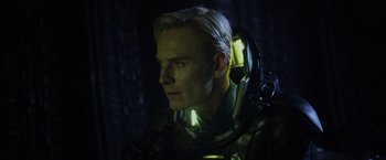 Movie still from “Prometheus” (2012), directed by Ridley Scott – Close Up shot, Over the shoulder angle