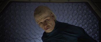 Movie still from “Prometheus” (2012), directed by Ridley Scott – Close Up shot, Low angle