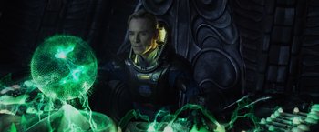 Movie still from “Prometheus” (2012), directed by Ridley Scott – Medium shot, Over the shoulder angle
