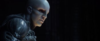 Movie still from “Prometheus” (2012), directed by Ridley Scott – Close Up shot, Low angle