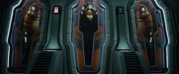 Movie still from “Prometheus” (2012), directed by Ridley Scott – Wide shot, Overhead angle