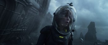 Movie still from “Prometheus” (2012), directed by Ridley Scott – Close Up shot, Low angle