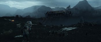 Movie still from “Prometheus” (2012), directed by Ridley Scott – Extreme Wide shot, High angle