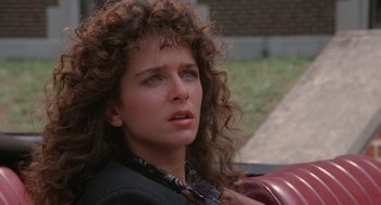 Movie still from “Rain Man” (1988), directed by Barry Levinson – A person with curly hair; Close Up shot, High angle