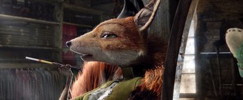Movie still from “Rango” (2011), directed by Gore Verbinski – A stuffed animal head; Close Up shot, Over the shoulder angle