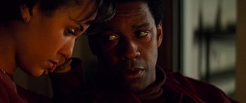 Movie still from “Remember the Titans” (2000), directed by Boaz Yakin – A person looking at the camera; Close Up shot, Over the shoulder angle