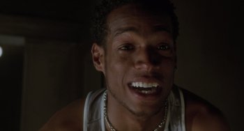 Movie still from “Requiem for a Dream” (2000), directed by Darren Aronofsky – Close Up shot, Over the shoulder angle