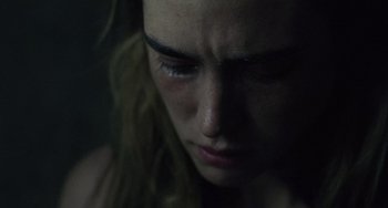 Movie still from “Requiem for a Dream” (2000), directed by Darren Aronofsky – Extreme Close Up shot, Over the shoulder angle