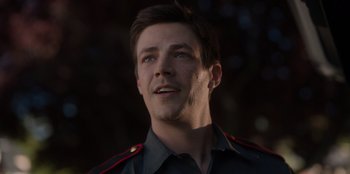 Movie still from “Rescued by Ruby” (2022), directed by Katt Shea – A person wearing a military uniform; Close Up shot, Low angle