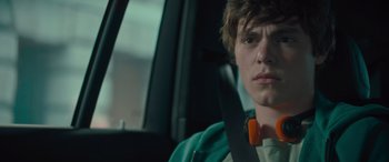 Movie still from “Retribution” (2023), directed by Nimród Antal – A man sitting in the driver's seat of a car; Close Up shot, Over the shoulder angle