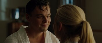 Movie still from “Revolutionary Road” (2008), directed by Sam Mendes – A man and a woman looking at one another; Close Up shot, Over the shoulder angle