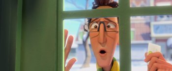Movie still from “Rio” (2011), directed by Carlos Saldanha – An animated person looking out of a window; Close Up shot, Over the shoulder angle