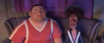 Movie still from “Rio” (2011), directed by Carlos Saldanha – A couple of people that are sitting next to each other; Close Up shot, High angle