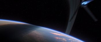 Movie still from “Rogue One: A Star Wars Story” (2016), directed by Gareth Edwards – Extreme Wide shot, Overhead angle