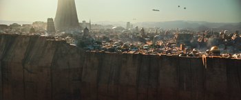 Movie still from “Rogue One: A Star Wars Story” (2016), directed by Gareth Edwards – Extreme Wide shot, High angle