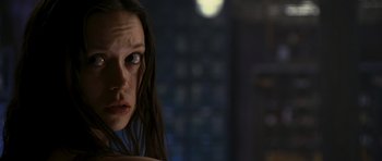 Movie still from “Serenity” (2005), directed by Joss Whedon – A person with long hair; Close Up shot, Low angle