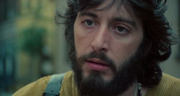 Movie still from “Serpico” (1973), directed by Sidney Lumet – A person with a beard; Close Up shot, Low angle
