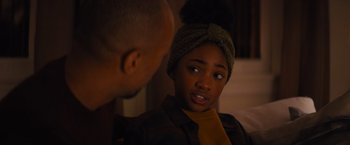 Movie still from “Something from Tiffany's” (2022), directed by Daryl Wein – A man and a woman talking to each other; Close Up shot, Over the shoulder angle