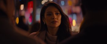 Movie still from “Something from Tiffany's” (2022), directed by Daryl Wein – A person with long hair; Close Up shot, Over the shoulder angle