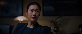 Movie still from “Sonic the Hedgehog” (2020), directed by Jeff Fowler – A person sitting in a chair; Close Up shot, Low angle