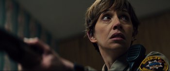 Movie still from “Brightburn” (2019), directed by David Yarovesky – A person looking up at the sky; Close Up shot, Over the shoulder angle