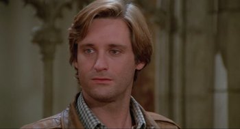 Movie still from “Spaceballs” (1987), directed by Mel Brooks – A person with long hair; Close Up shot, Low angle