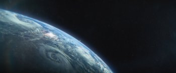 Movie still from “Star Trek Beyond” (2016), directed by Justin Lin – An image of an earth from space taken from a telescope; Extreme Wide shot, High angle