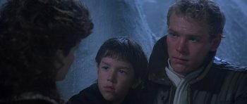 Movie still from “Star Trek III: The Search for Spock” (1984), directed by Leonard Nimoy – A group of young people standing next to each other; Close Up shot, Over the shoulder angle