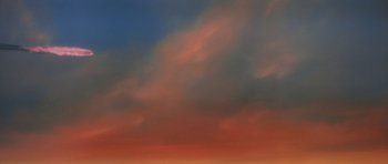 Movie still from “Star Trek III: The Search for Spock” (1984), directed by Leonard Nimoy – An image of an orange and blue sky; Extreme Wide shot, Low angle