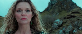 Movie still from “Stardust” (2007), directed by Matthew Vaughn – A person with long blonde hair; Close Up shot, Low angle