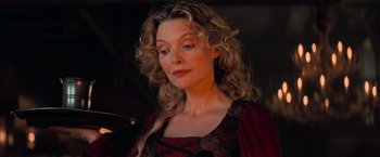 Movie still from “Stardust” (2007), directed by Matthew Vaughn – A person with long hair; Close Up shot, High angle