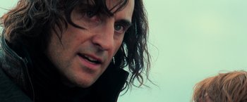 Movie still from “Stardust” (2007), directed by Matthew Vaughn – A person with long hair; Close Up shot, Low angle